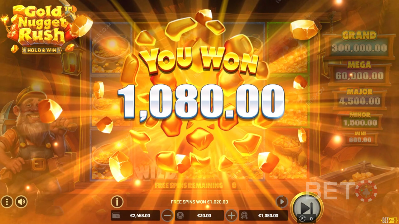 Nyerd meg téted 10,000-szeresét a Gold Nugget Rush online nyerőgépen!