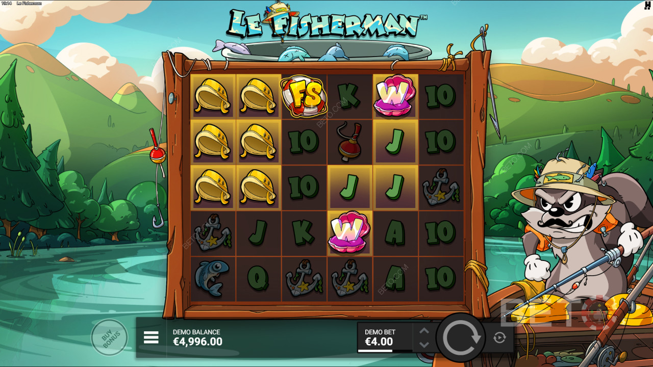 A bónusz funkciók magyarázata a Le Fisherman-ban Hacksaw Gaming