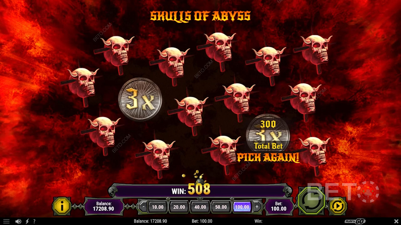 Válassz koponyákat a Skulls of Abyss módban, hogy valódi pénznyereményeket és akár x20-as szorzókat nyerj.