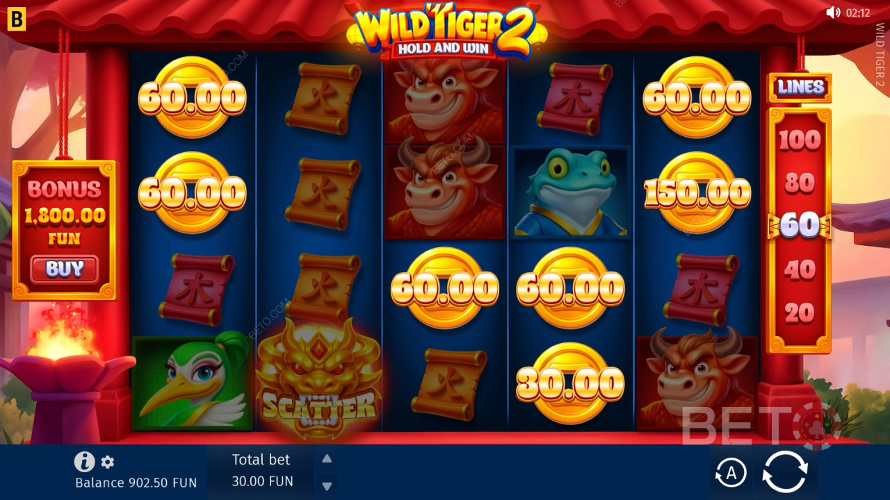 A „Wild Tiger 2” játék áttekintése a BETO Slots-tól