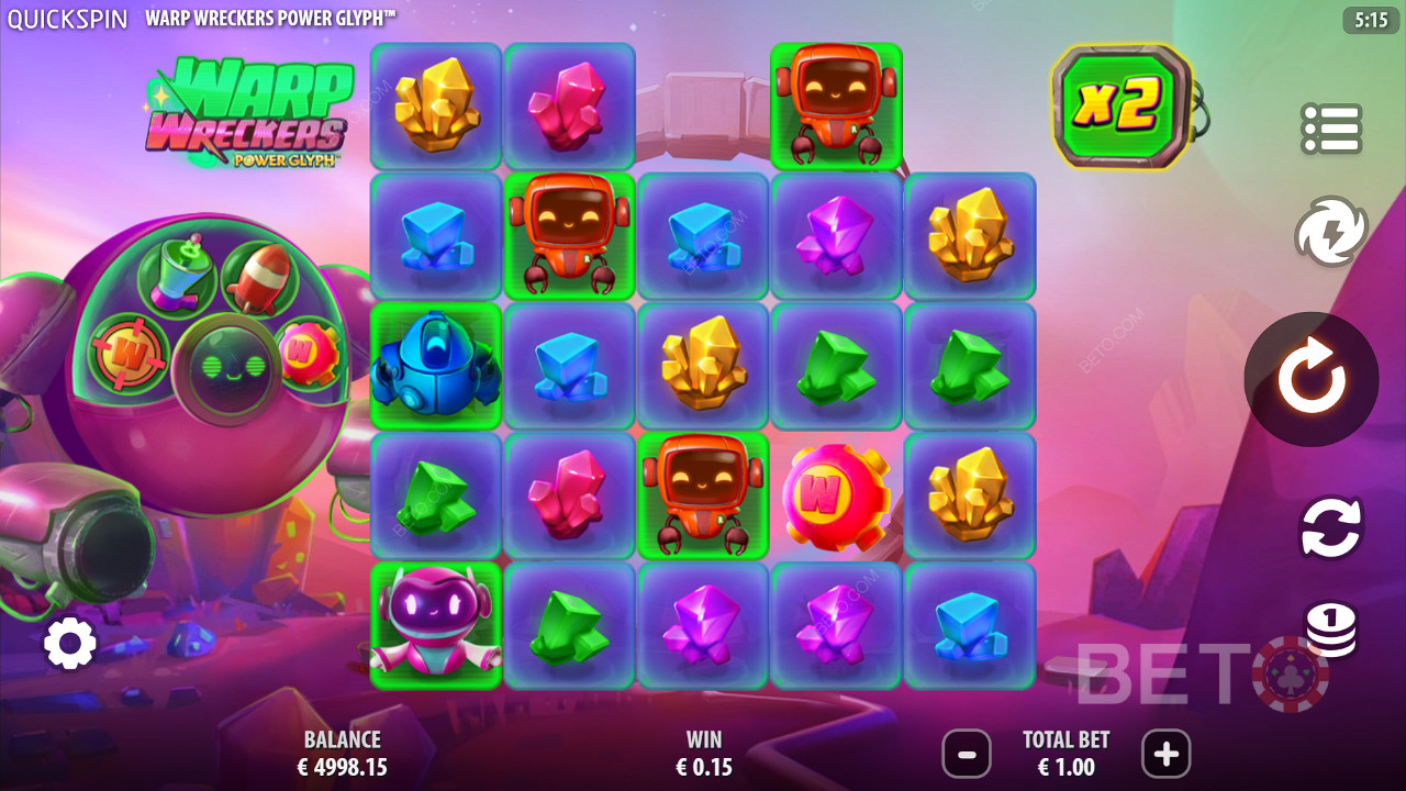 Warp Wreckers Power Glyph felülvizsgálata BETO Slots által