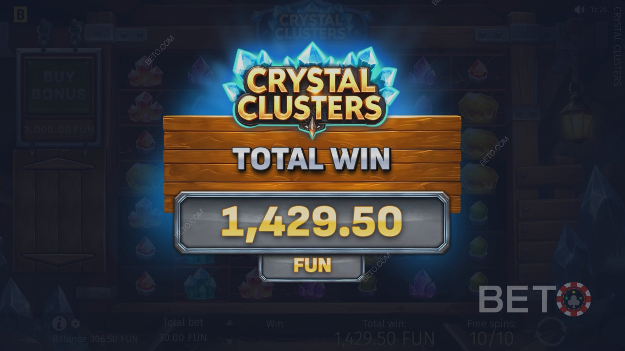 Nyerj 5 000-szeresét a tétednek a Crystal Clusters online nyerőgépen!
