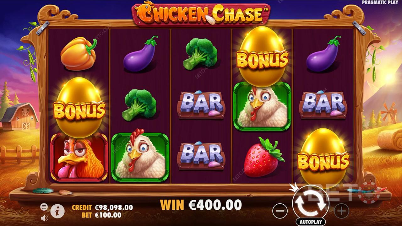 Nyerj 210-szeres tétet a Chicken Chase nyerőgépen!