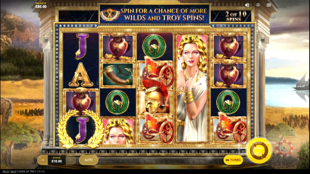 Gods of Troy felülvizsgálata a BETO Slots által