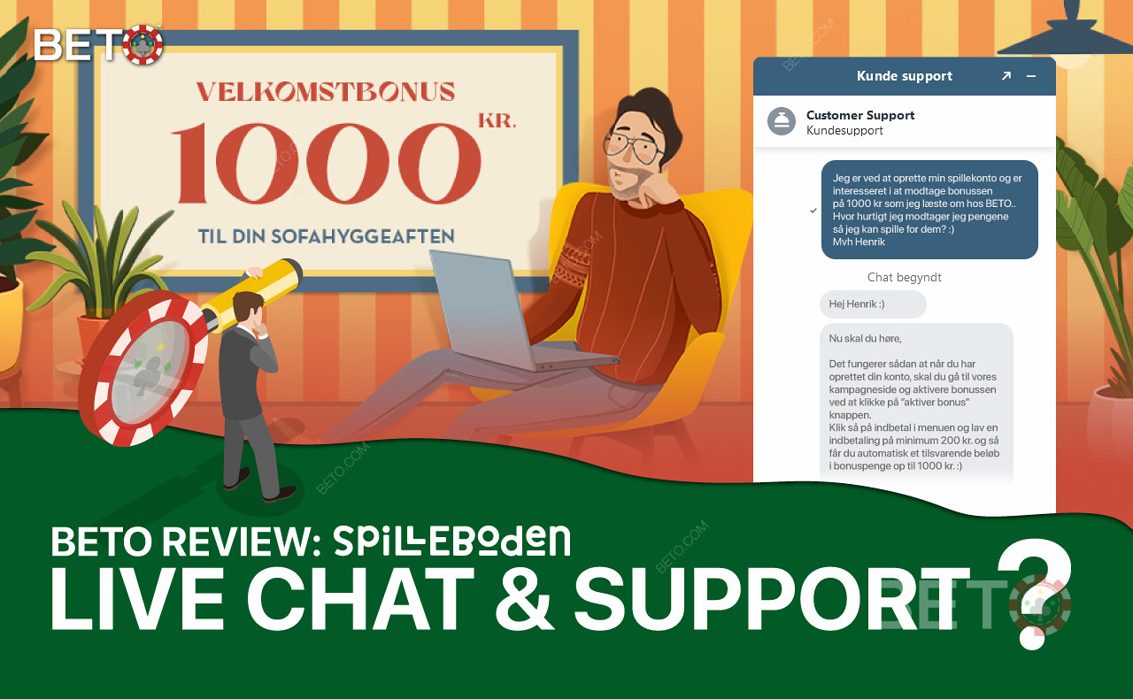 Spilleboden ügyfélszolgálat - Live Chat