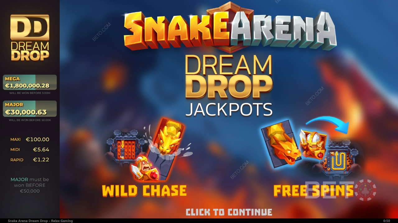 Snake Arena Dream Drop felülvizsgálata a BETO Slots által